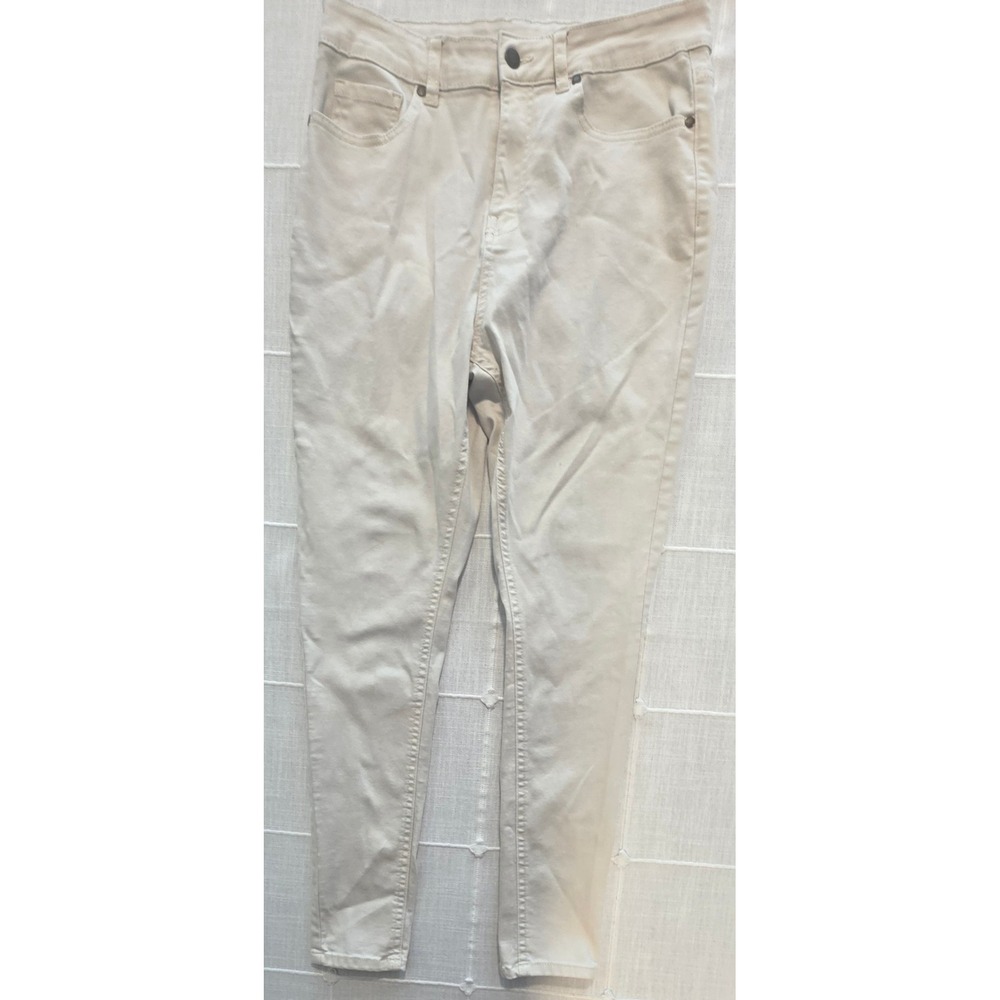 Dip Denim Cream High Rise Skinny Jeans Womens Off White Stretch Pants